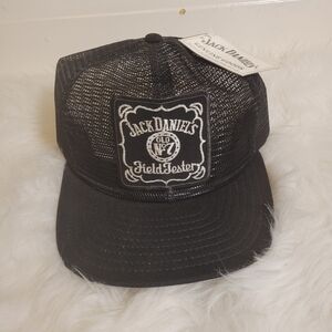 Vtg 1988 Jack Daniels Distillery Black Trucker Mesh Snapback Cap NWTS